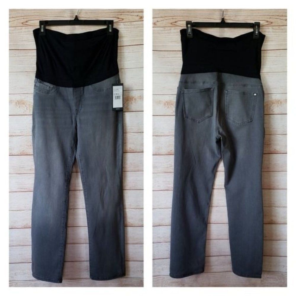 Mavi Clare Maternity Straight Leg Jeans Cotton/Elastane/Polyester Pocket Grey 28